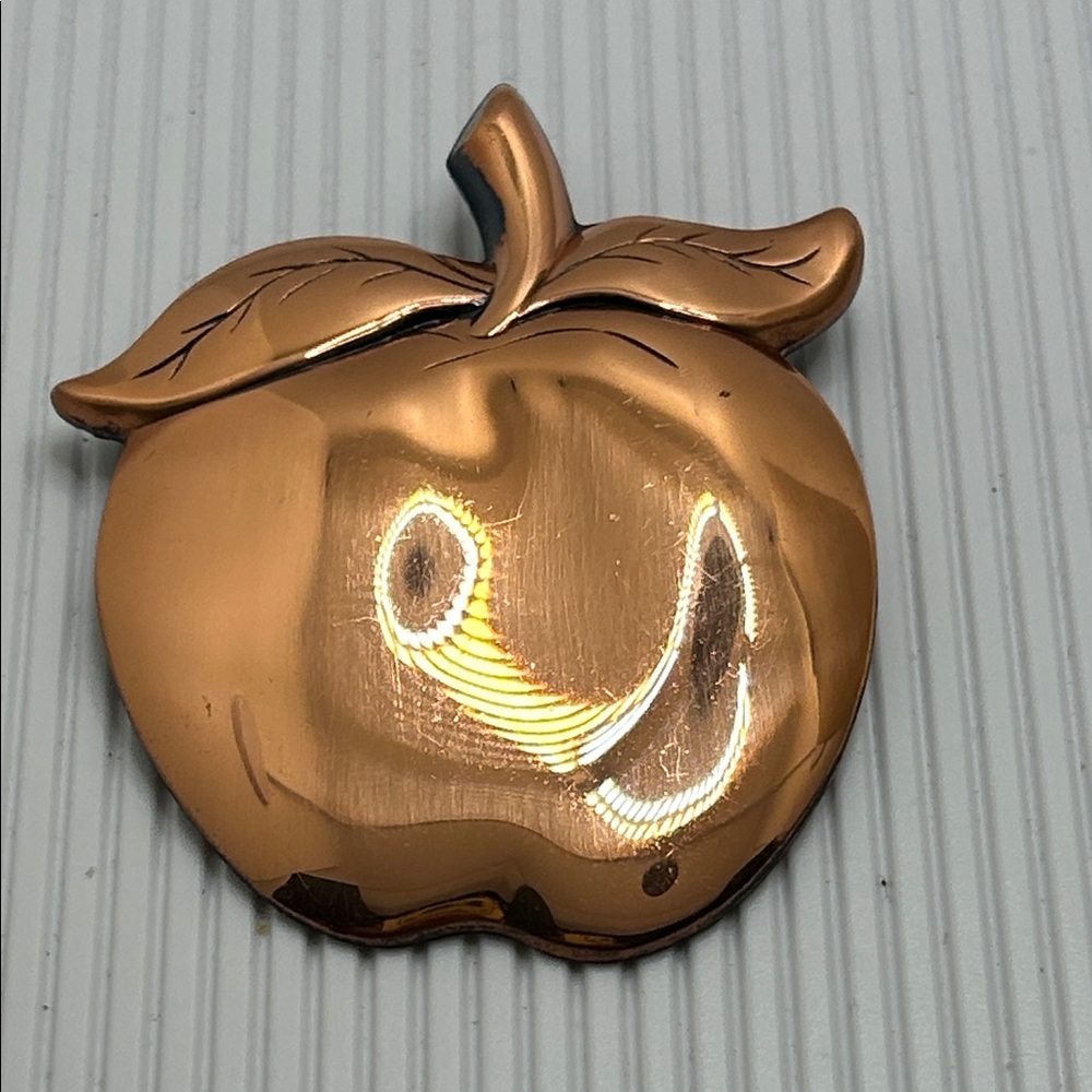 Apple-Shaped Copper Pendant For Necklace